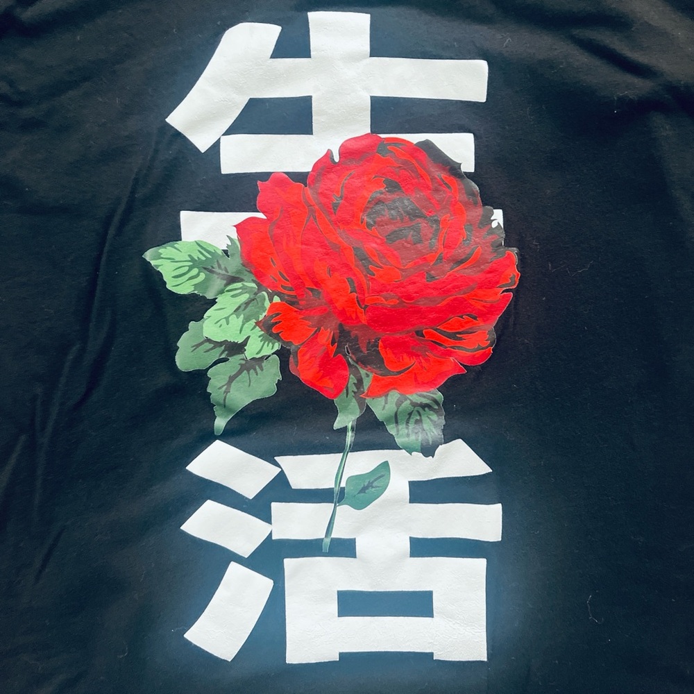 Romwe “Lifestyle” Rose Black XL T-shirt